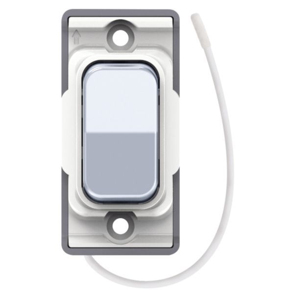 Selectric SGRID360-493 GRID360 Kinetic Polished Chrome IP42 Retractive Kinetic On-Off Switch Module - White Insert