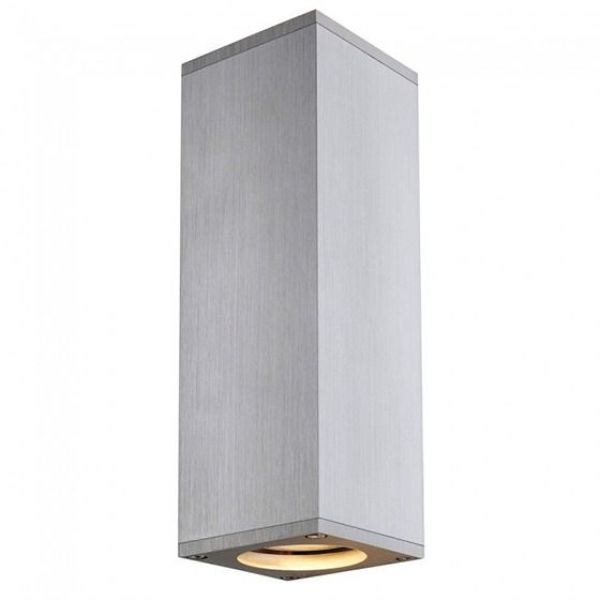 Theo up/Down, Wall luminaire, alu brushed, max 2x50W