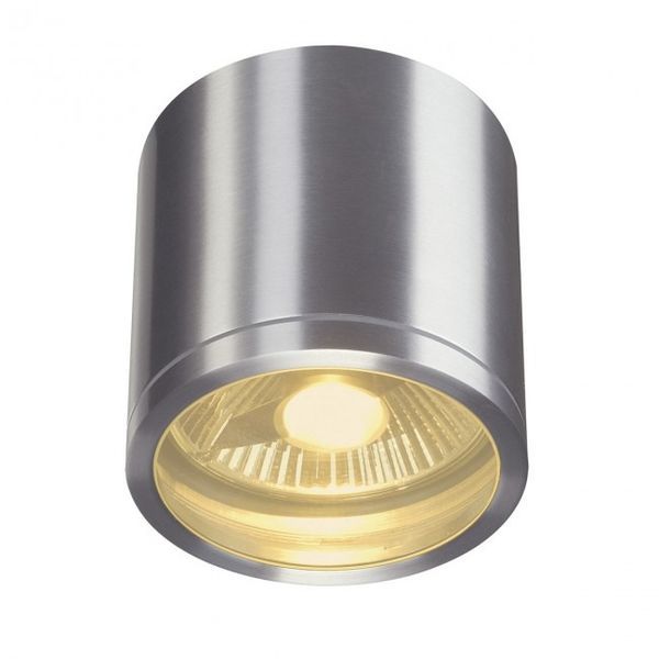 Brushed Aluminium Rox QPAR11 Outdoor Ceiling Luminaire  IP44 Max 50W