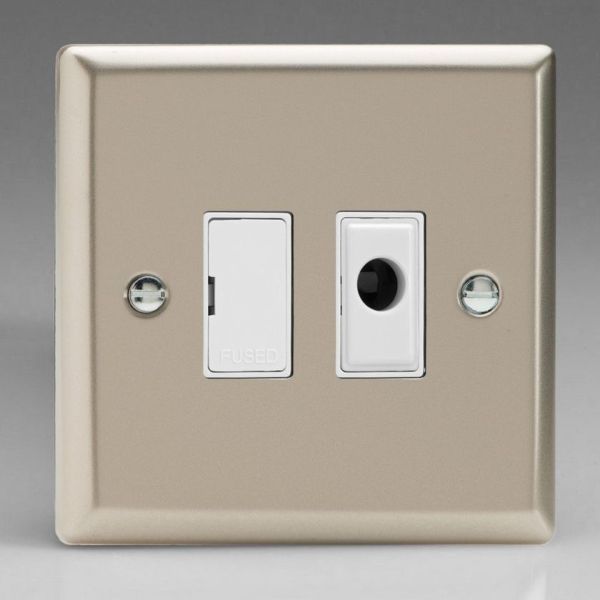 Varilight XN6UFOW Classic Satin 13A Flex Outlet Unswitched Fused Spur Unit - White Insert