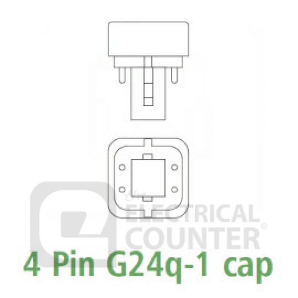 Crompton Double Turn DE Type Lamp 13W - G24q-1 4 Pin Cap Warm White