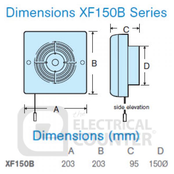 Manrose XF150BPIR 150mm 6 Inch Extractor Fan with PIR Sensor