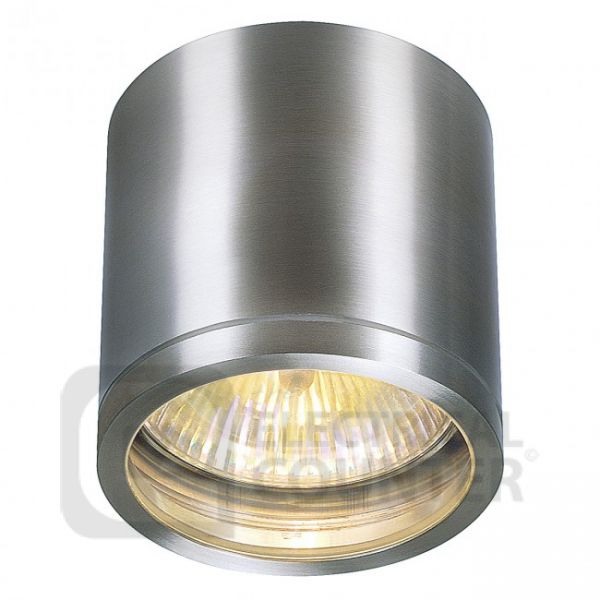 Brushed Aluminium Rox QPAR11 Outdoor Ceiling Luminaire  IP44 Max 50W