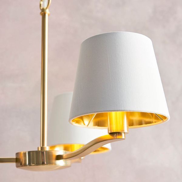 Endon Lighting 67735 Harvey Brushed Satin Gold 3x40W E14 Candle 500mm Pendant Light