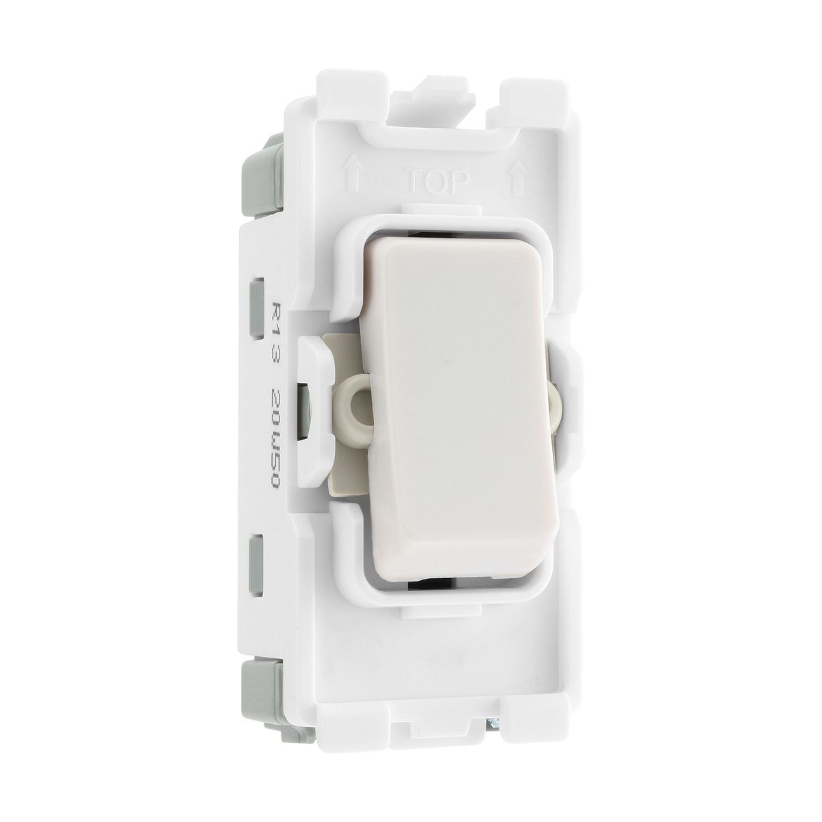 BG R13 Grid Intermediate Switch Module White 20AX Electrical