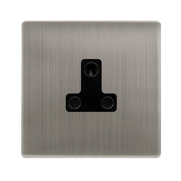 Click Definity Stainless Steel 5A Round Pin Socket Outlet Cover Plate (SCP238SS)