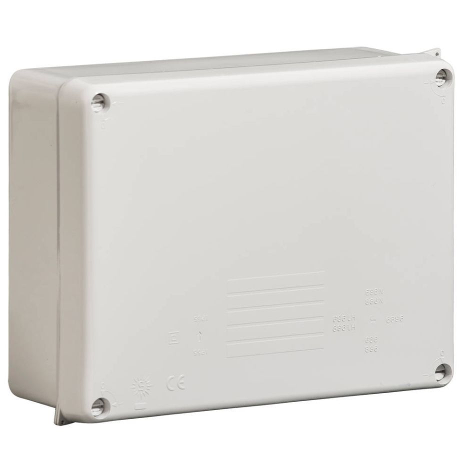 Wiska 886LH Grey WIB4 Industrial Smooth Side Surface Sealed Box IP65