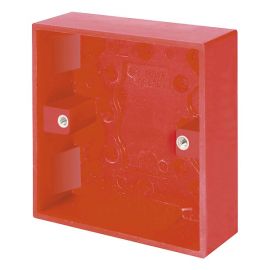 Red Single 1 Gang Surface Pattress Box 25mm