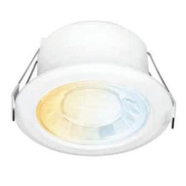 Aurora EN-DDL1019CS Spryte White IP44 10W 3000K/4000K/6500K 90mm Fixed TRIAC Dimmable Round LED Downlight