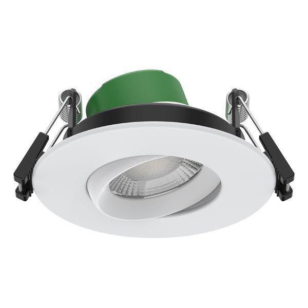 Lumineux 430860 Avon Pro IP54 4W-6W 4x CCT Dimmable Gimbal LED Fire-rated Downlight