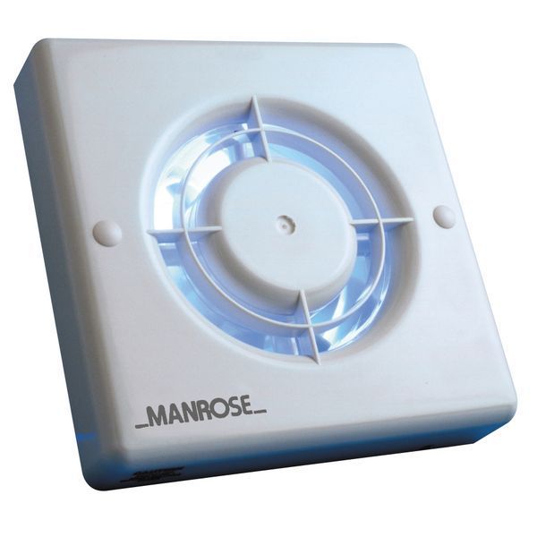 Manrose LXF100H 100mm 4 Inch Energy Saving Wall And Ceiling Extractor Fan, Humidity Control