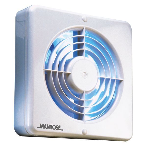 Manrose LXF150BT 150mm 6 Inch Energy Saving Wall And Ceiling Extractor Fan, Electronic Timer