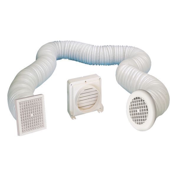 Manrose SF150AT 150mm 6 Inch Automatic Fan, InLine Automatic Shutters, Timer, PVC Ducting