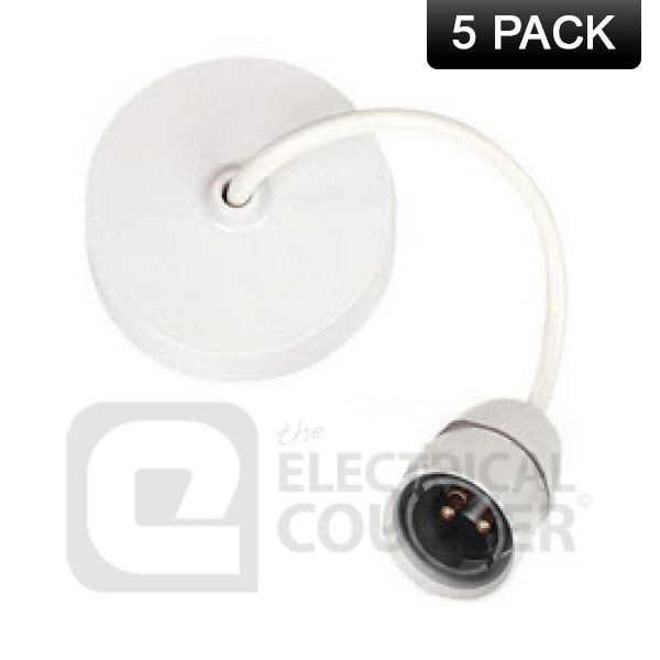 Scolmore Pack Of 5 Prc031 5 Pack 6 T2 Bc Ceiling Pendant Set